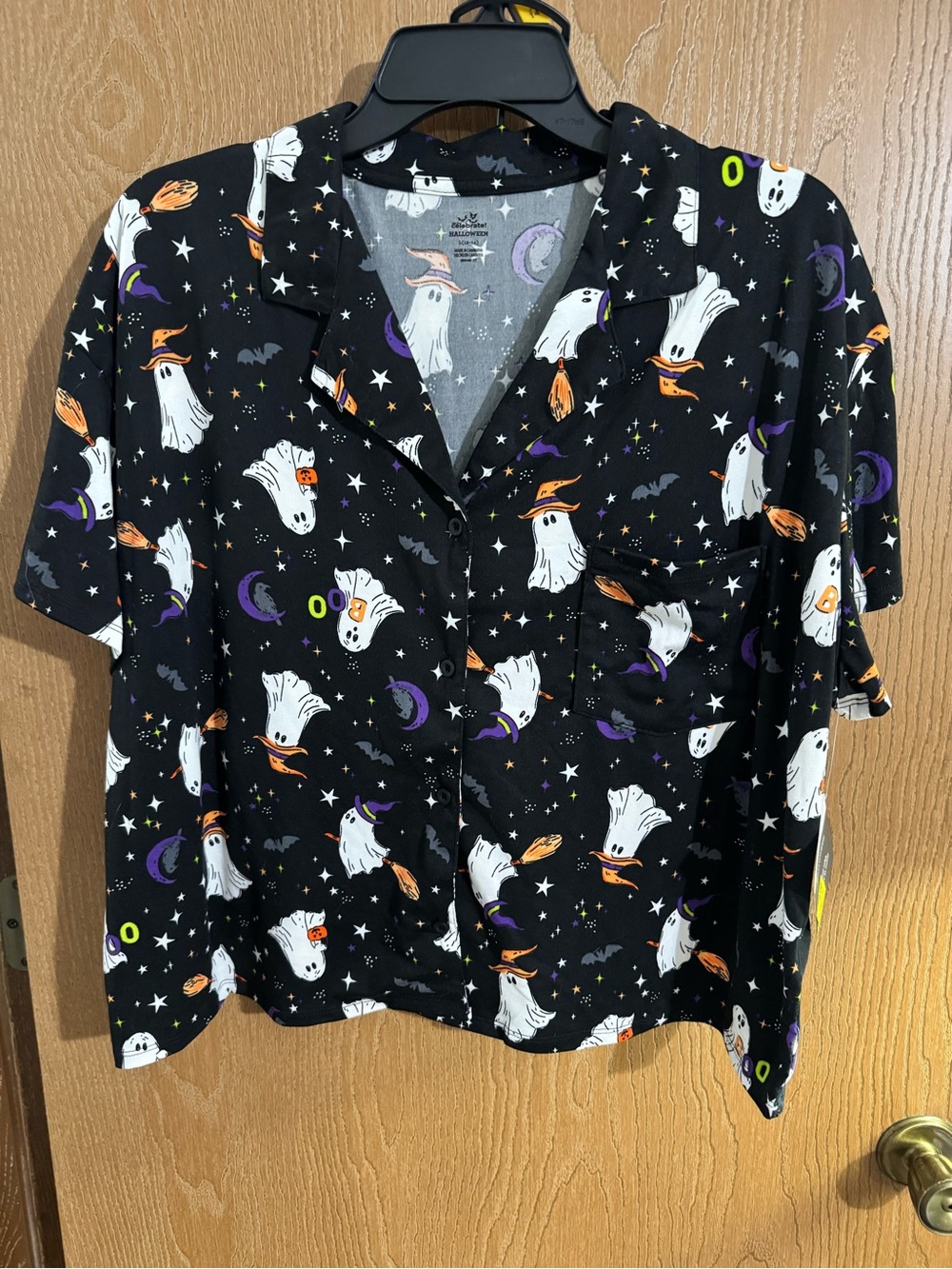 Way to Celebrate Halloween Retro Ghost Witchy Starry Pajamas Size Large NWT